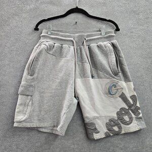 Cookies Men Shorts S Gray Sweat Colorblock Streetwear Embroidered Patch READ